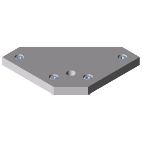 Base Plate X 8 40 160x160-90° 45° M16