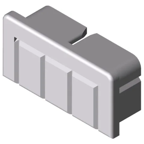 Universal Holder 8 K, Cover Profile Cap 40x20, grey similar to RAL 7042