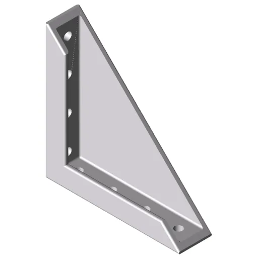 Angle Bracket 6 120x120-30 Al M6, white aluminium, similar to RAL 9006