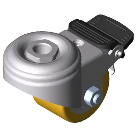 Castor D50 swivel with brake, heavy-duty