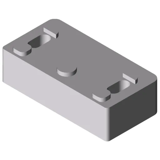 Sliding Door Lock 8, Spacer 8 32x18, white aluminium, similar to RAL 9006