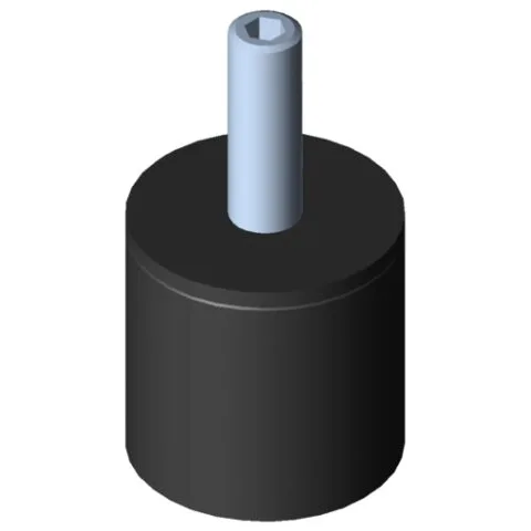 Impact Buffer D15x15 M4x12, black similar to RAL 9005