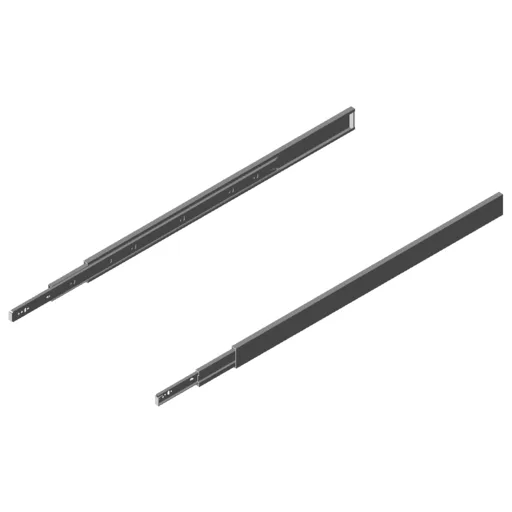 Telescopic Rail 12.7x45.7 L700 soft close, full extension, bright zinc-plated