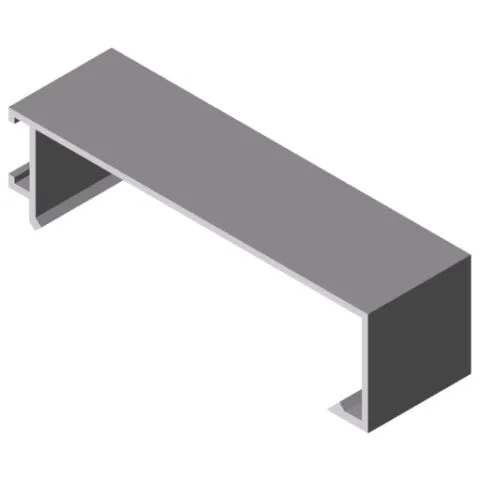 Fixing System, Rebate Profile X 8 80 4-5mm Al, natural