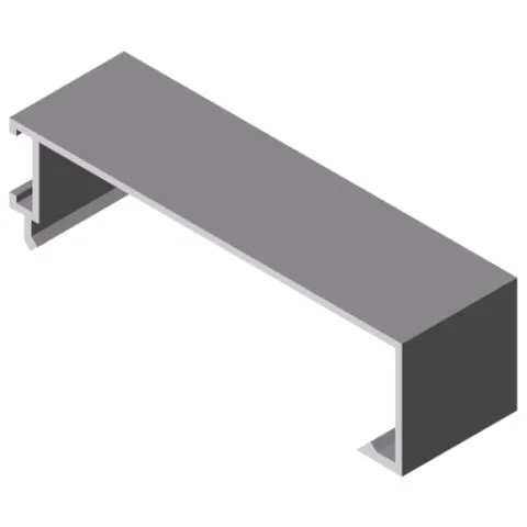 Fixing System, Rebate Profile X 8 80 6-7mm Al, natural
