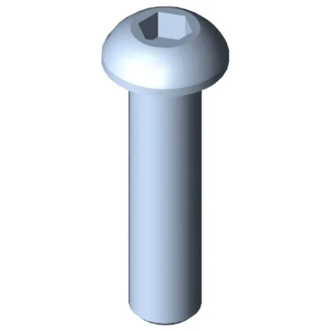 Button-Head Screw M6x25, bright zinc-plated