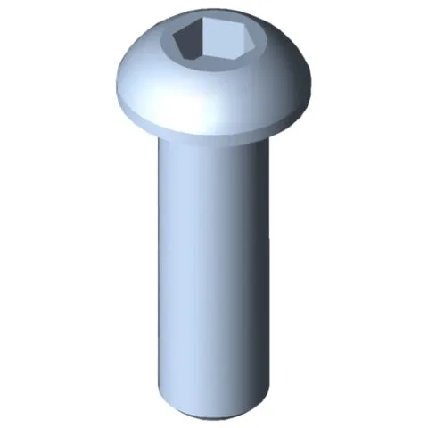Button-Head Screw M6x20, bright zinc-plated