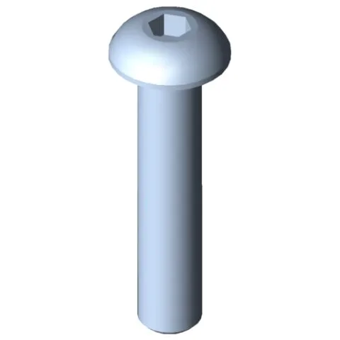 Button-Head Screw M5x25, bright zinc-plated