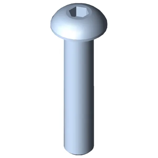 Button-Head Screw M5x25, bright zinc-plated