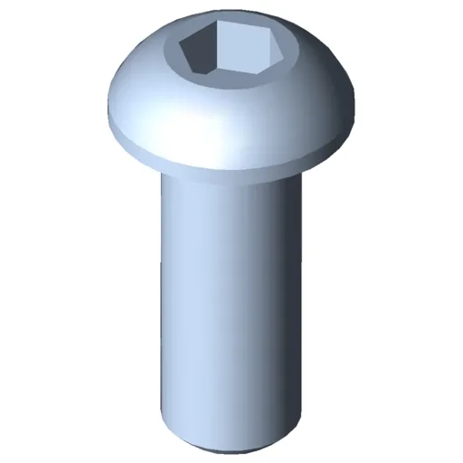 Button-Head Screw M6x16, bright zinc-plated