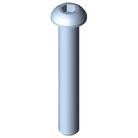 Button-Head Screw M6x40, bright zinc-plated