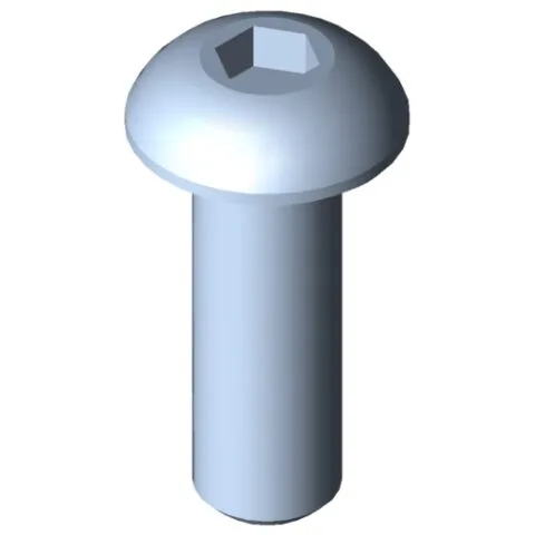 Button-Head Screw M4x12, bright zinc-plated