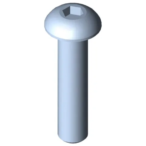 Button-Head Screw M4x18, bright zinc-plated