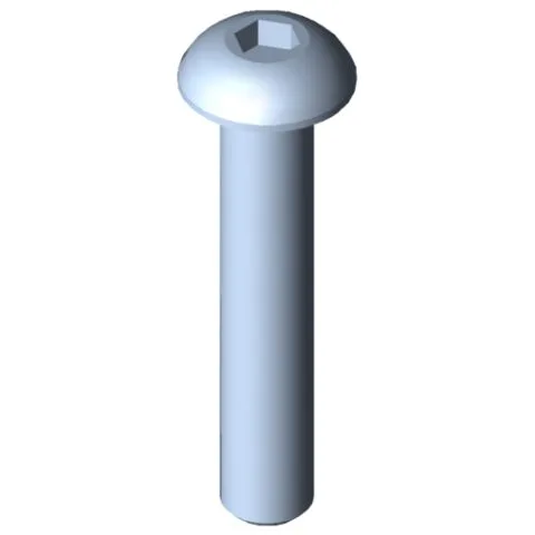 Button-Head Screw M4x22, bright zinc-plated