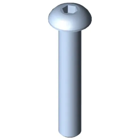 Button-Head Screw M5x30, bright zinc-plated