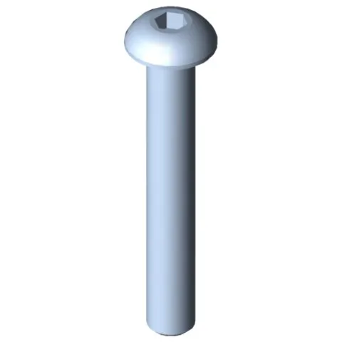 Button-Head Screw M5x35, bright zinc-plated