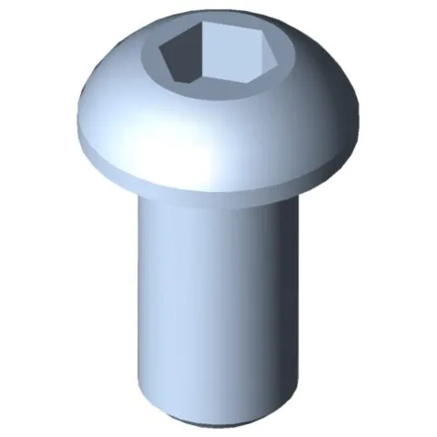 Button-Head Screw M6x12, bright zinc-plated