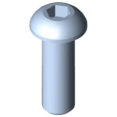 Button-Head Screw M6x18, bright zinc-plated