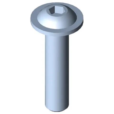 Flat Mushroom Head Screw M8x35, bright zinc-plated