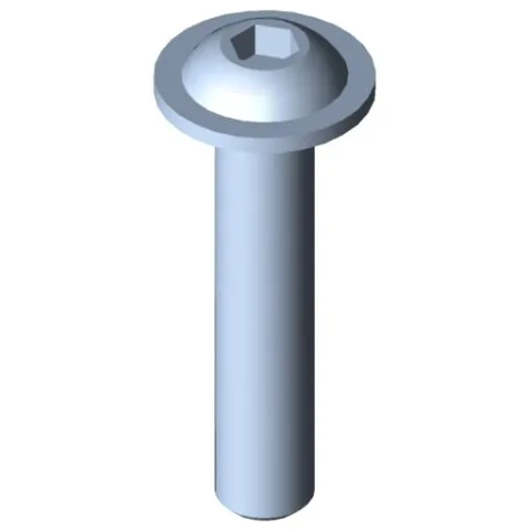 Flat Mushroom Head Screw M8x40, bright zinc-plated