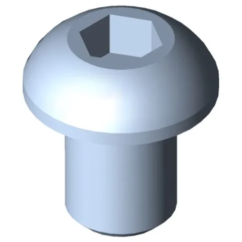 Button-Head Screw M6x8, bright zinc-plated
