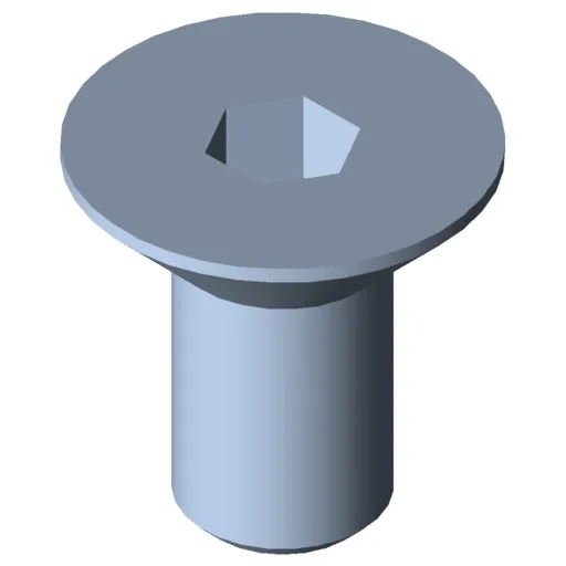 Countersunk Screw DIN 7991 M4x8, bright zinc-plated