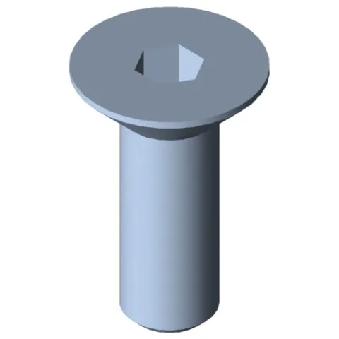Countersunk Screw DIN 7991 M4x12, bright zinc-plated