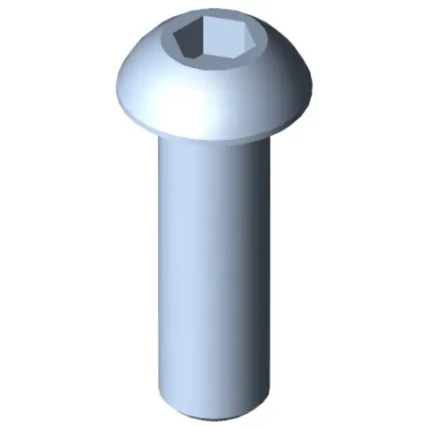 Button-Head Screw M12x40, bright zinc-plated