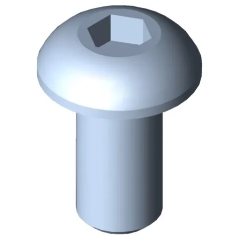 Button-Head Screw M3x6, bright zinc-plated