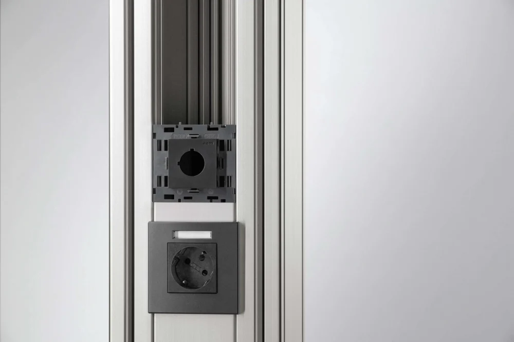 Adapter M45 for Control Circuit Device, 22mm, black grey, similar to RAL 7021 - Image 4