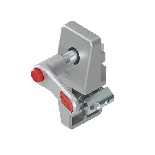 Transverse-Fastening Set 8 with Clamp Lever, left, white aluminium, similar to RAL 9006 - Image 2
