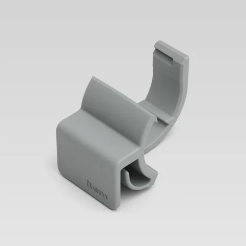 Panel Holder D30 2-5mm, grey similar to RAL 7042
