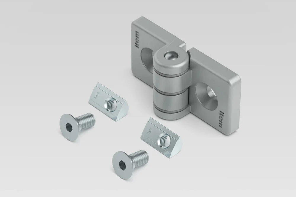 Hinge 8/8 40 Zn ESD, matt chrome-plated