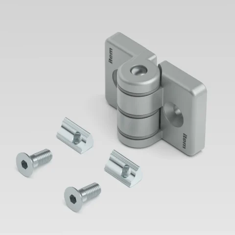 Hinge 6/6 40 Zn ESD, matt chrome-plated