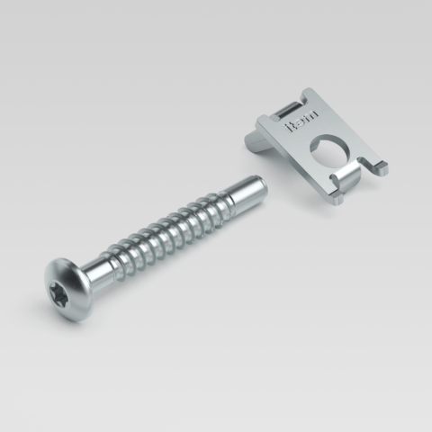 Standard-Fastening Set KH 8, one-sided, bright zinc-plated