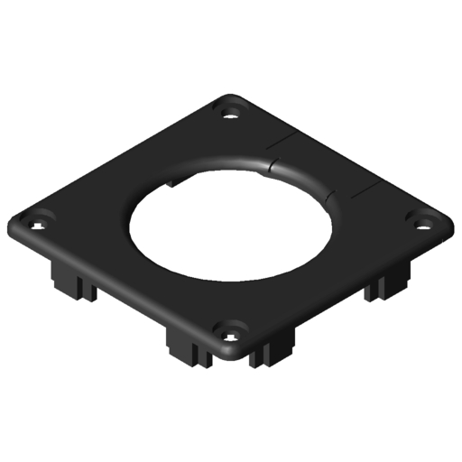 Conduit Cap 80x80 with Cable Entry Protector, black » AluFlex Group