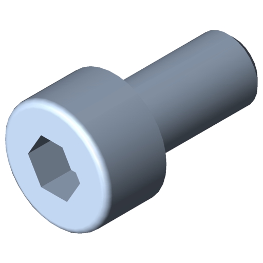 Hexagon Socket Head Cap Screw DIN 912 M4x8, bright zincplated