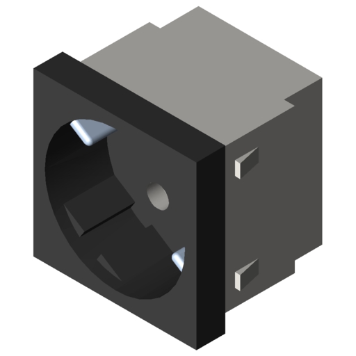 Socket 33° M45 1 Gang, black grey, similar to RAL 7021 » AluFlex Group
