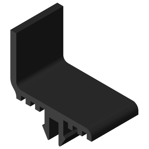 Slide Strip 8 with Side Guide H24 ESD, black » AluFlex Group