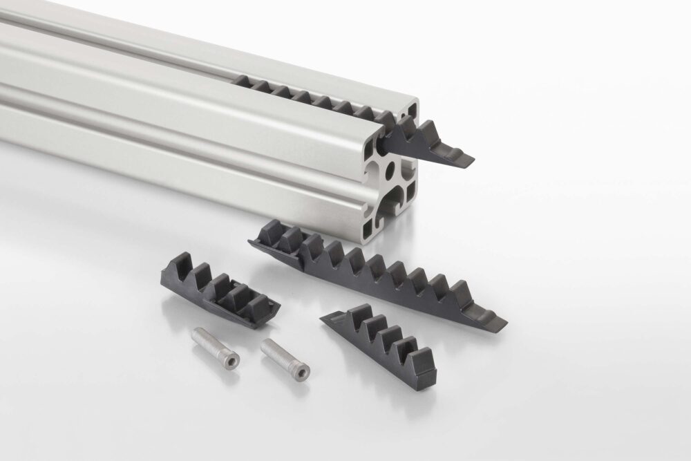 Repalcing Rack End Rack 8 End Section K, black ยป AluFlex Group