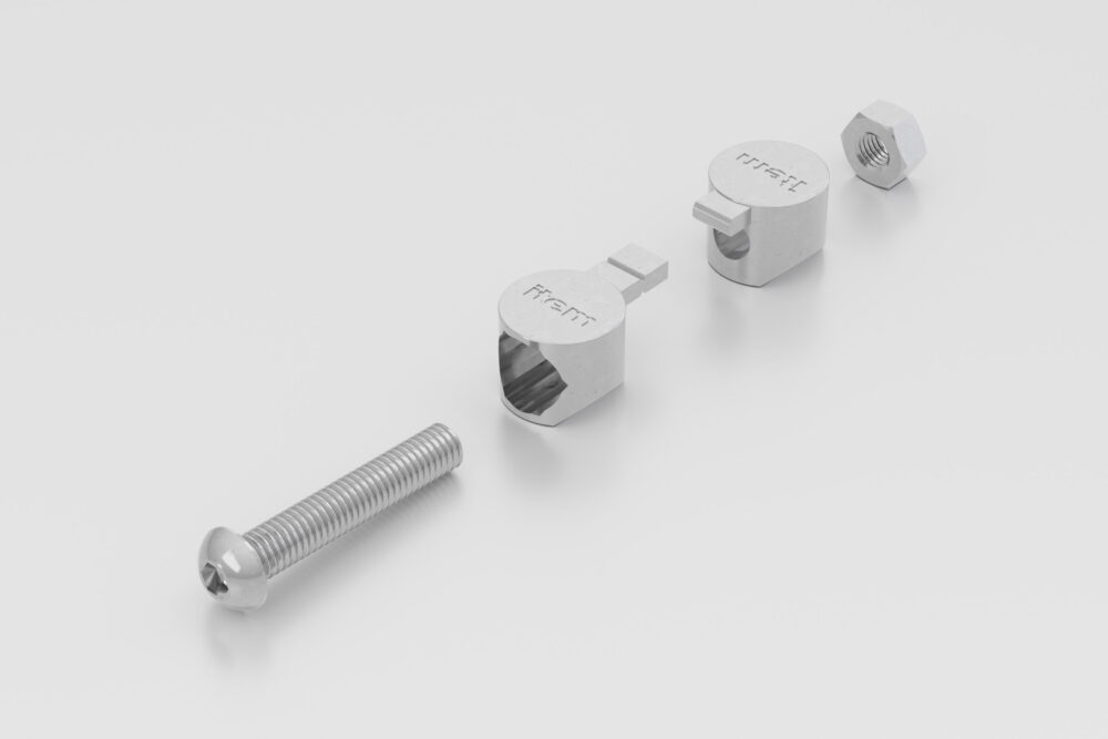 Universal-Butt-Fastening Set 6, bright zinc-plated » AluFlex Group